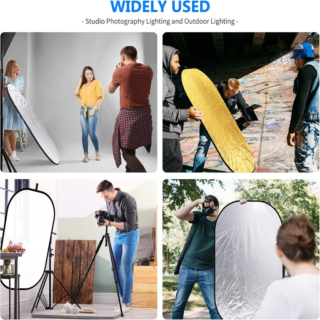 5 in 1 Portable 40"x 60" Camera Lighting Reflector Kit with Carrying Case K42104