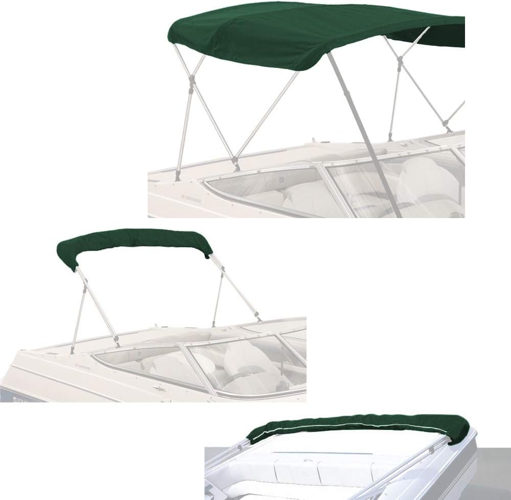 Beige 3 Bow 72 L 54-60 W Canvas Bimini Top Boat Cover E322724