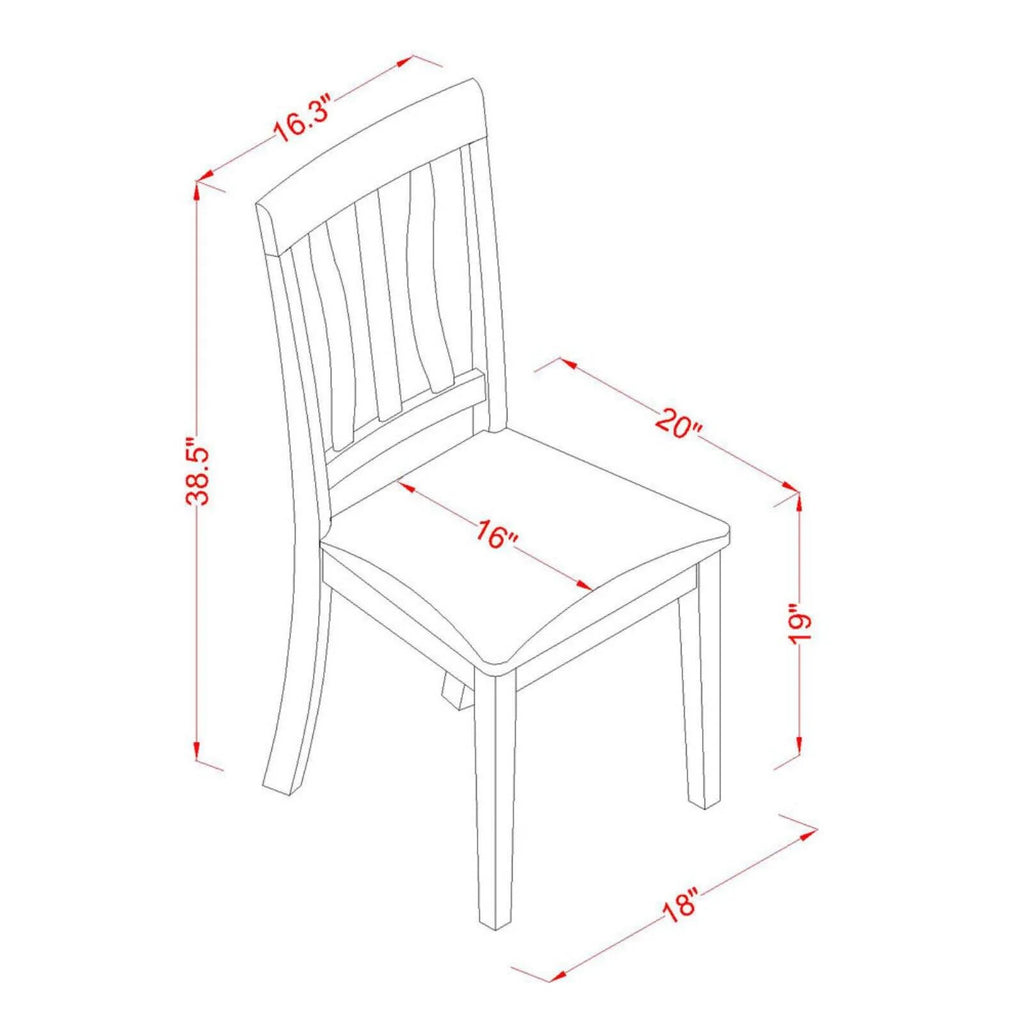 3-piece Dining Set with Wood Seat in Black/Cherry R9380
