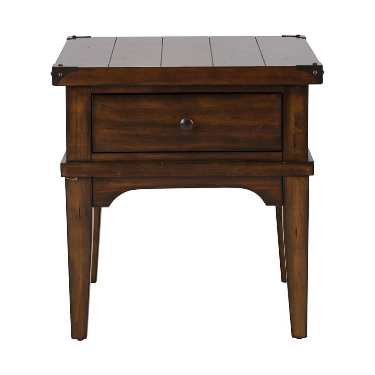 Medium Brown Wood End Table Y35602
