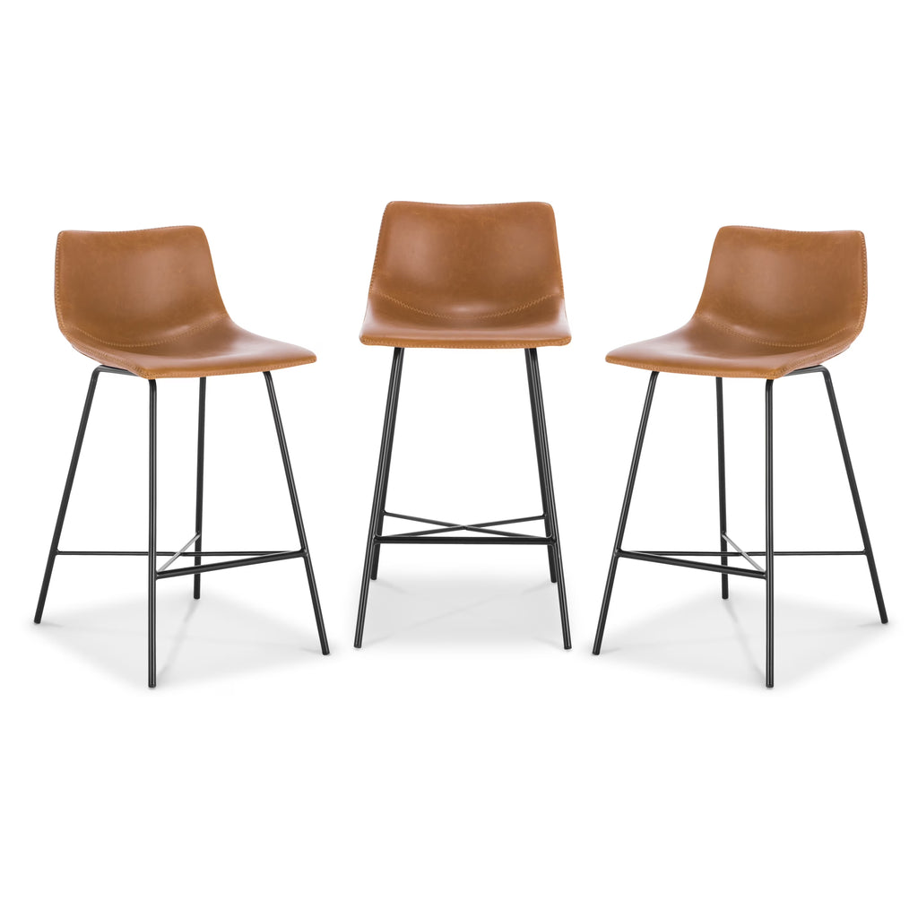 Tan Counter Stool Set of 3 Y8628