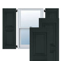 Dark Green Exterior Wood Raised Panel Shutters Pair R41981