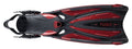 Metallic Dark Red Open Heel Scuba Fins I977