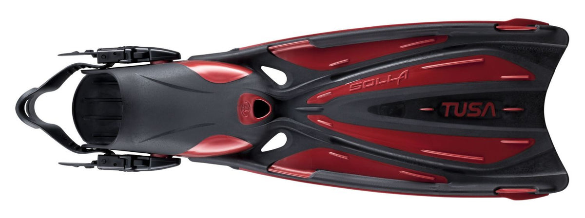 Metallic Dark Red Open Heel Scuba Fins I977