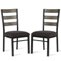 Gray Ladderback Dining Side Chair (Set of 2) C7487