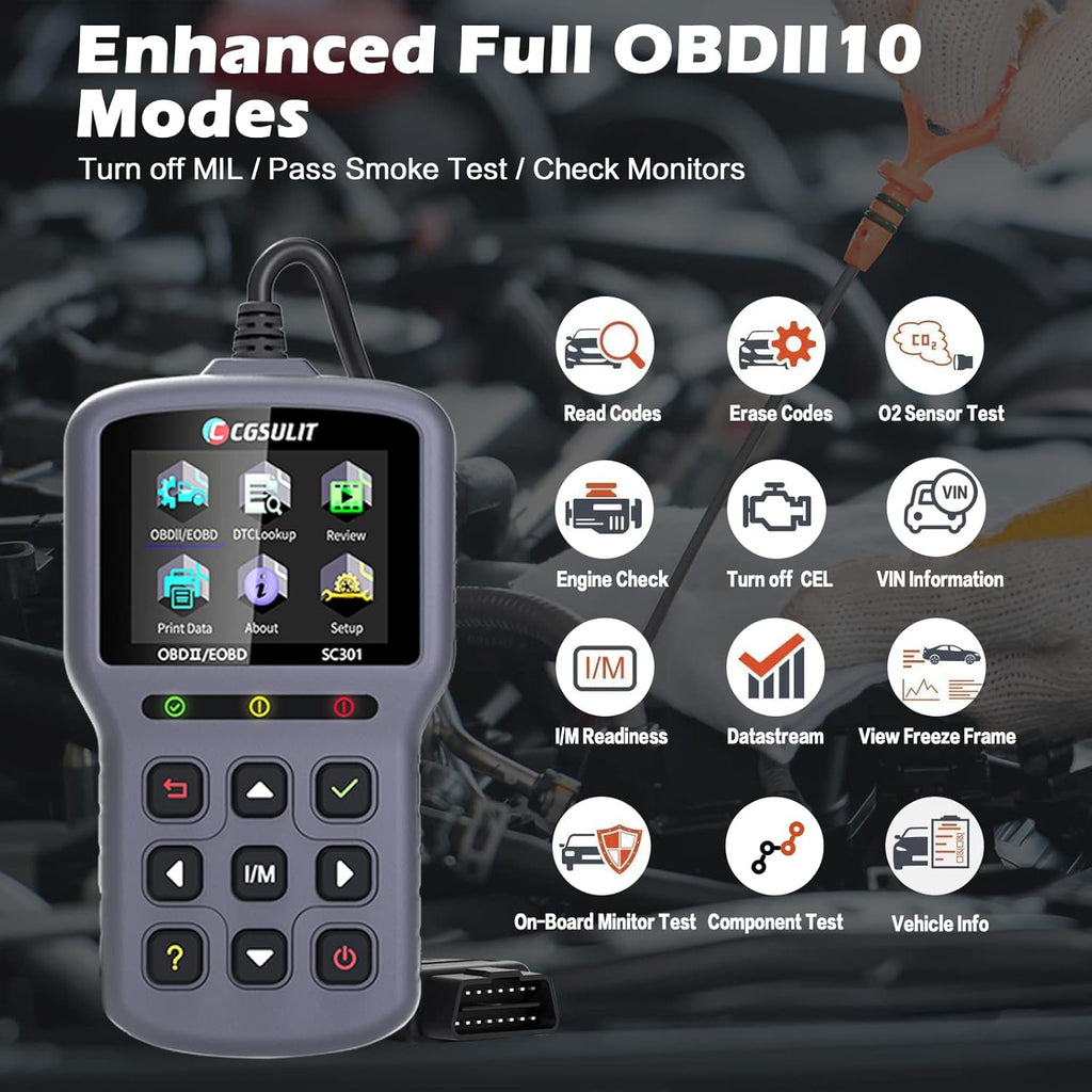 OBD2 Scanner with Reset, Code Reader, Grey Pack of 2 O824
