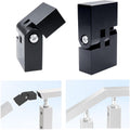 2pack Adjustable Angled Stairs Handrail Connector POM Black H89292
