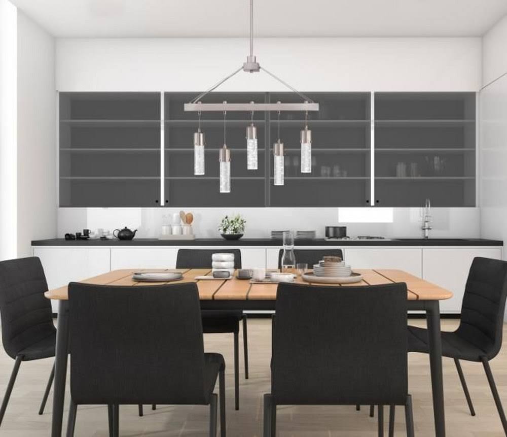 Brushed Nickel 5-Light LED Chandelier B295