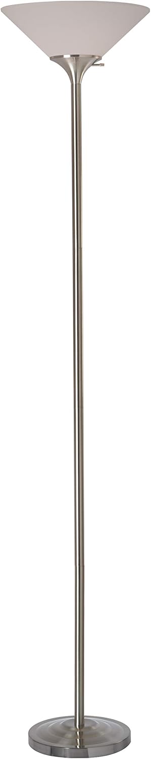 Brushed Steel Torchiere Lamp X54983