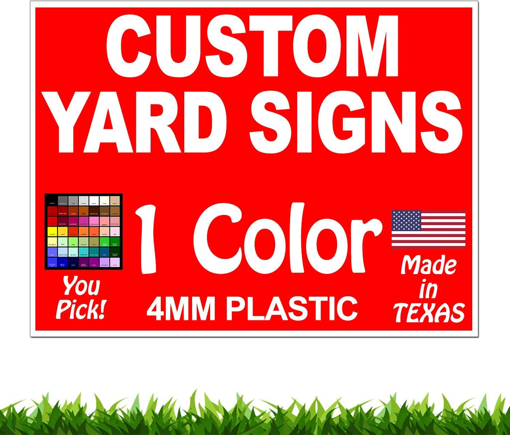 50 Pack 18 x 24" Single Sided Yard Signs Z201