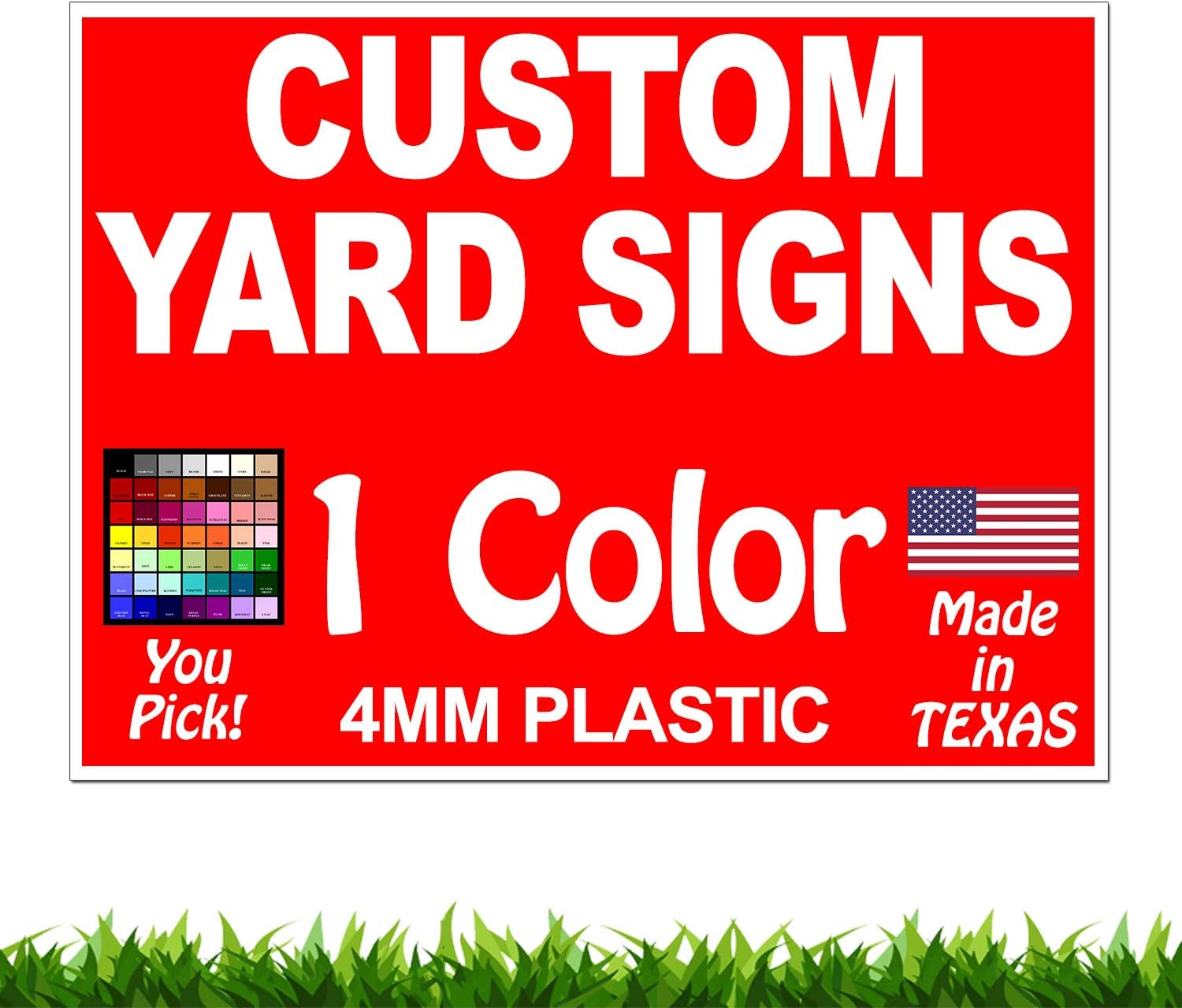 50 Pack 18 x 24" Single Sided Yard Signs Z201