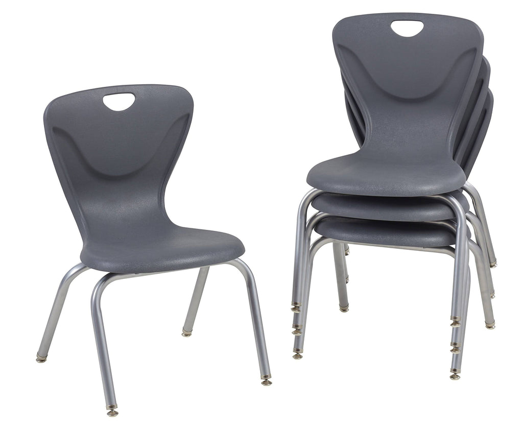 Gray Contour Swivel Glide Chair 4-Pack U87659