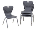 Gray Contour Swivel Glide Chair 4-Pack U87659