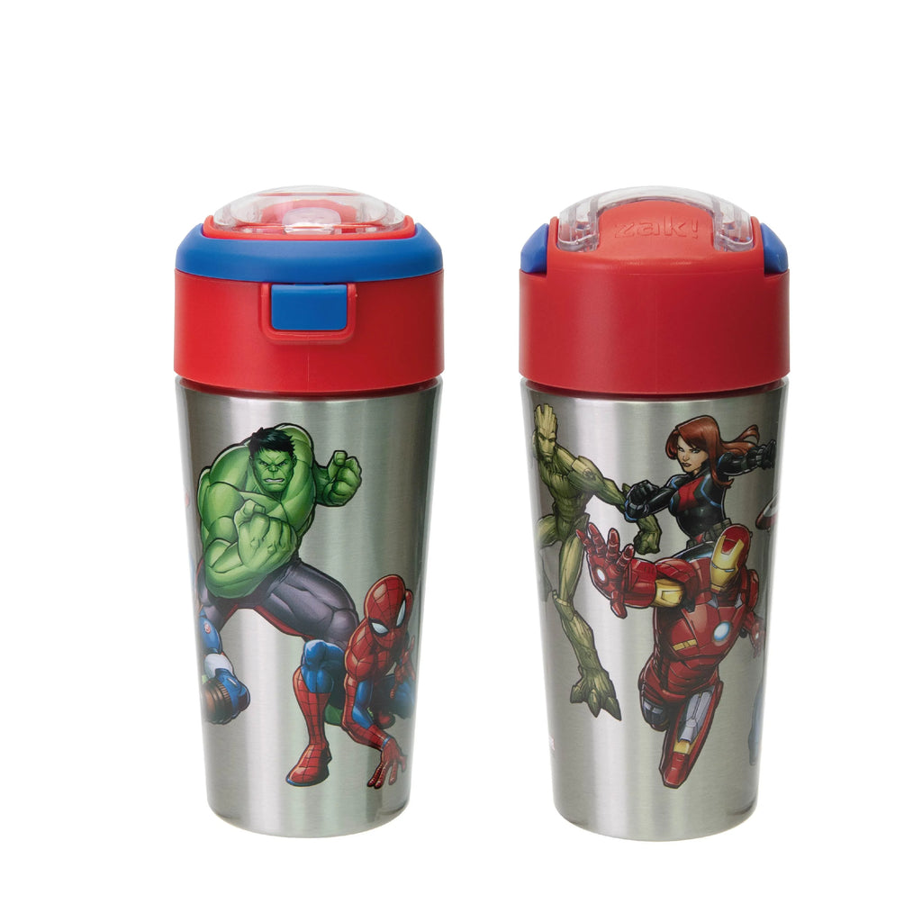 12 oz. Stainless Steel Kids Water Bottle with Push-Button Flip Lid B955