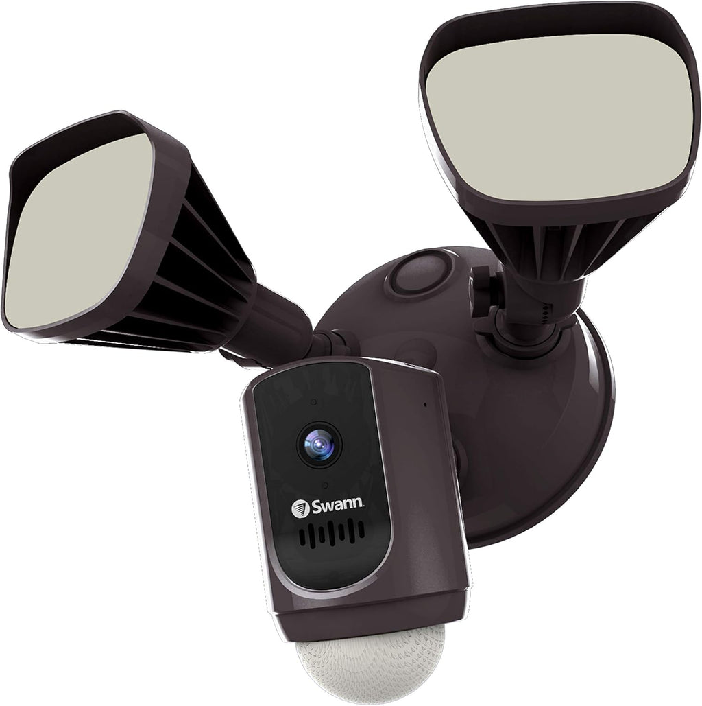 White 1080p Wi-Fi Floodlight Security Camera with Color Night Vision A874542