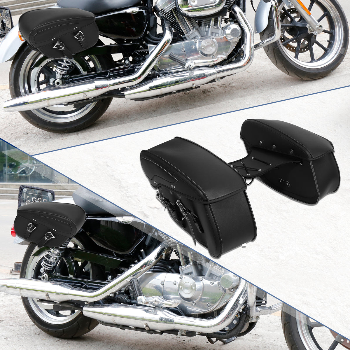 Black Motorbike Saddlebag Tool Bags T573