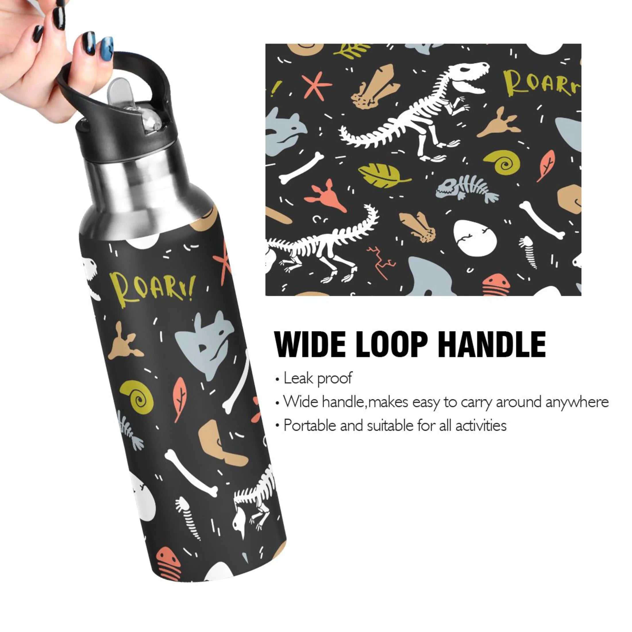 Stainless Steel Vacuum Insulated Water Bottle with Straw Lid 20 OZ X278500
