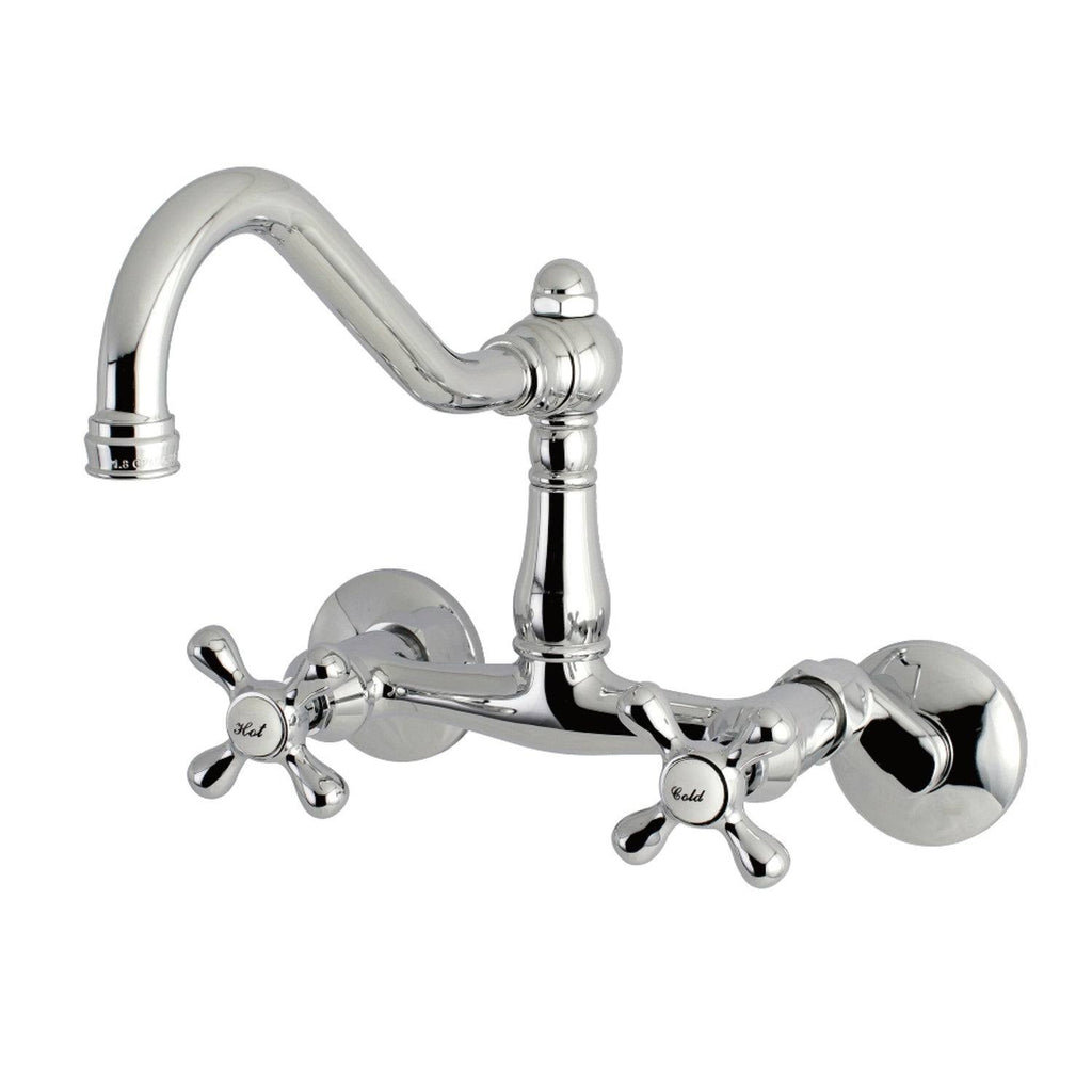 Brushed Brass Adjustable Wall Mount Kitchen Faucet Q7620