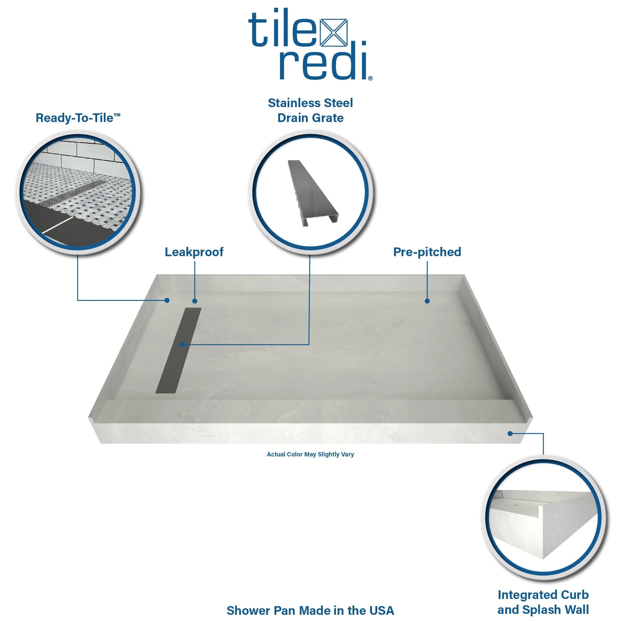 36" X 72" Rectangular Shower Base K43606