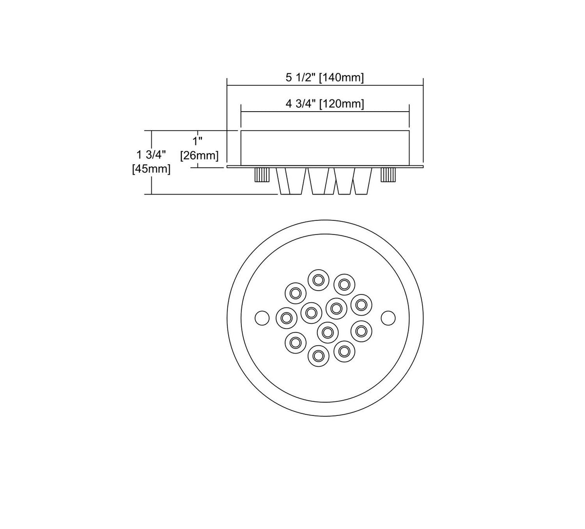 12 Light Small Round Canopy in Satin Nickel C3929