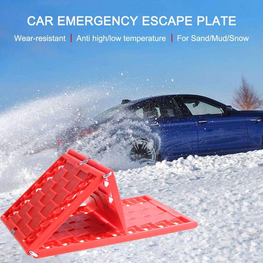 2-Pack Foldable Auto Traction Mat Tire Grip Aid Z6038