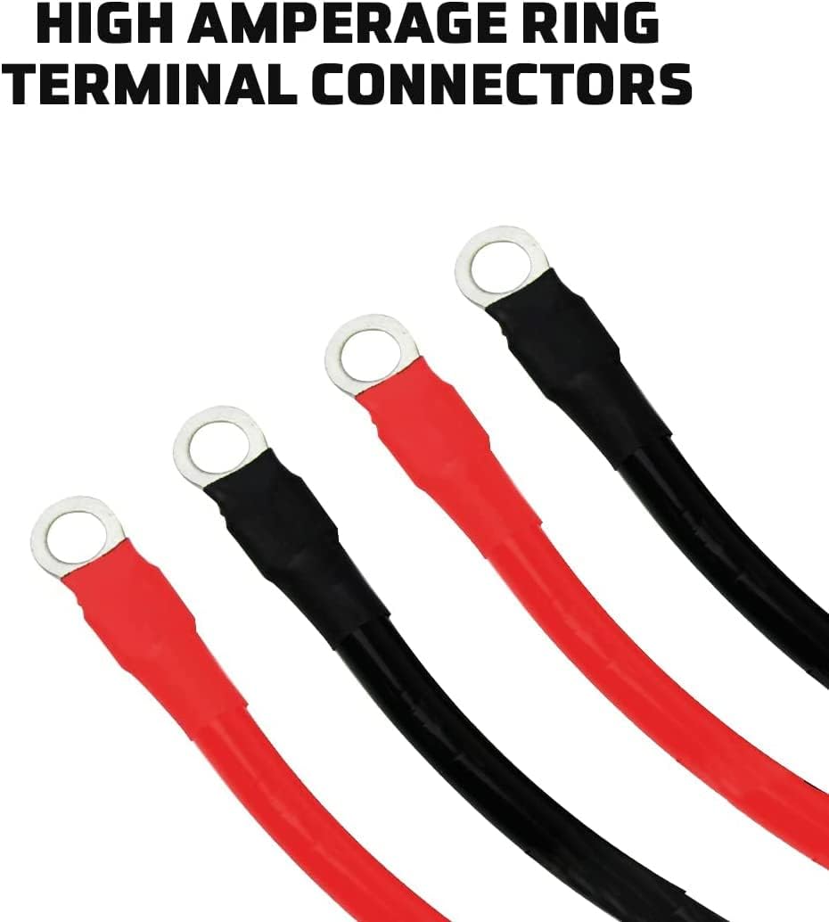 2 AWG 12Ft Pure Copper Battery Cable D9030