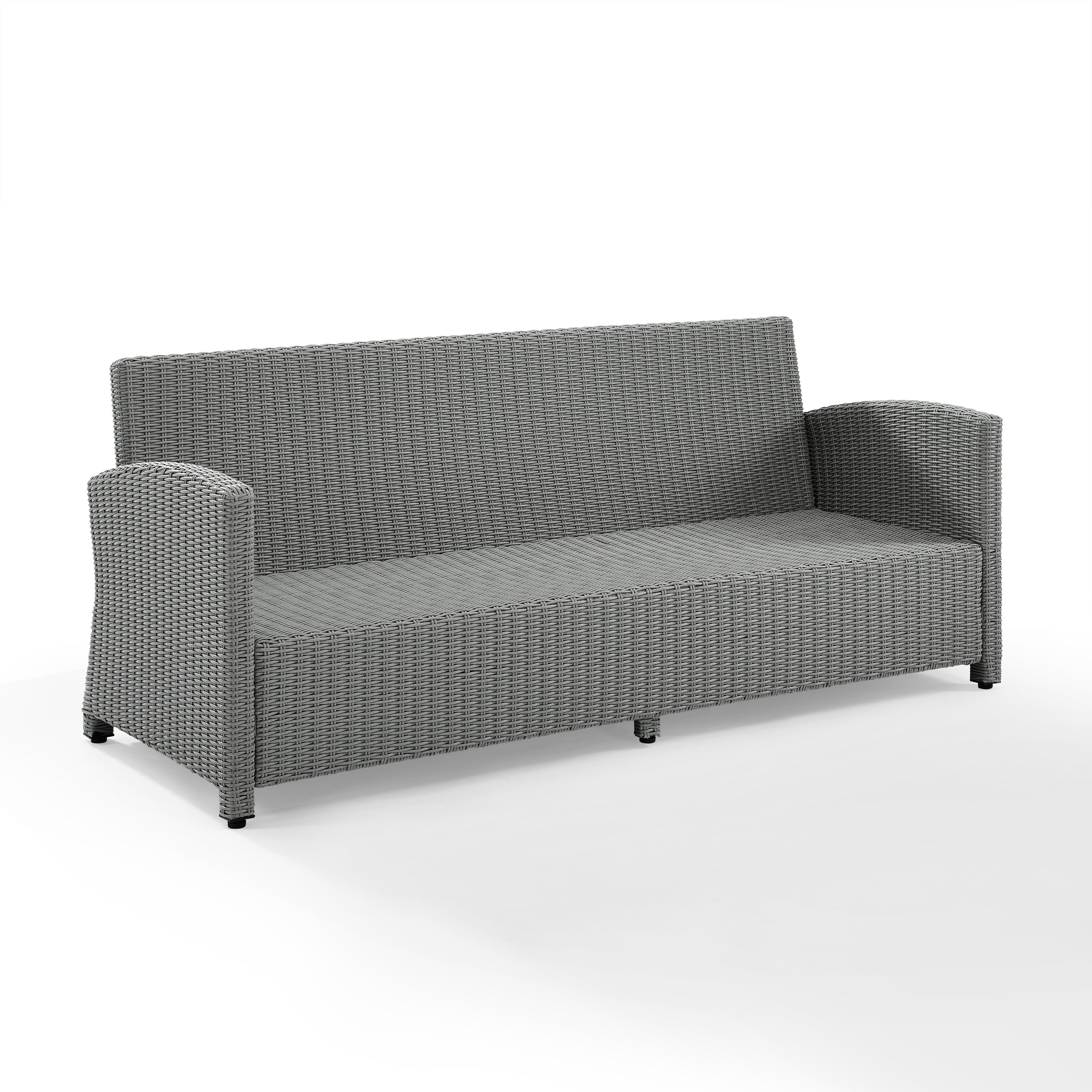 White Wicker Outdoor Sofa P405380