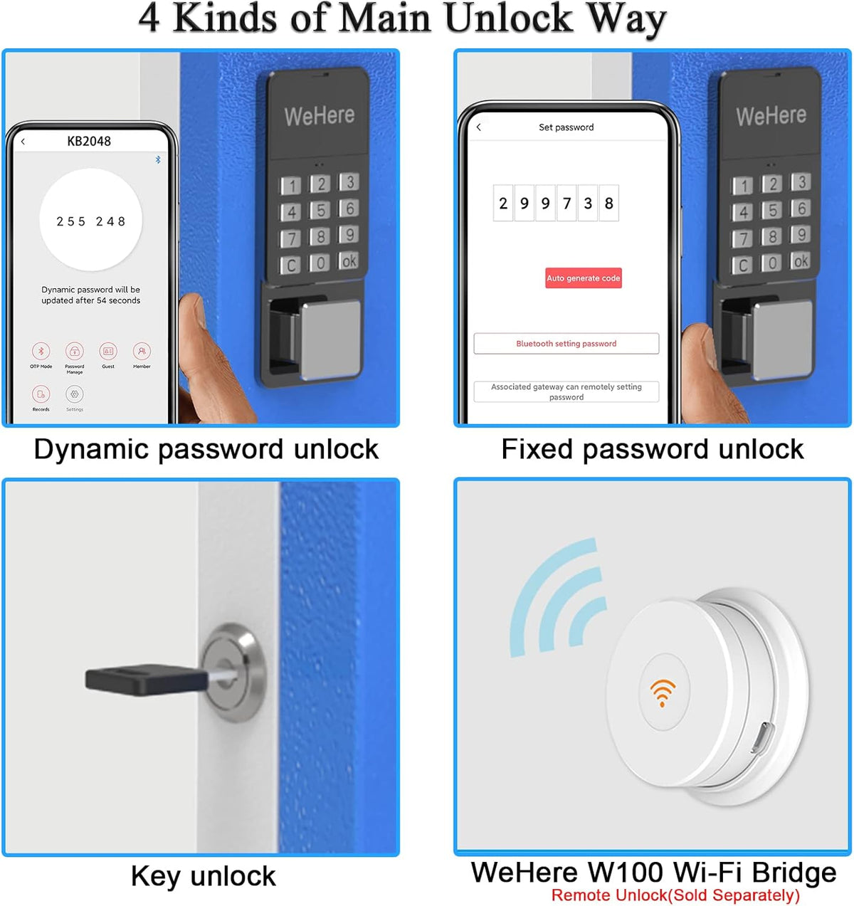 Smart Lock Key Box Wall Mount Metal Key Cabinet K593