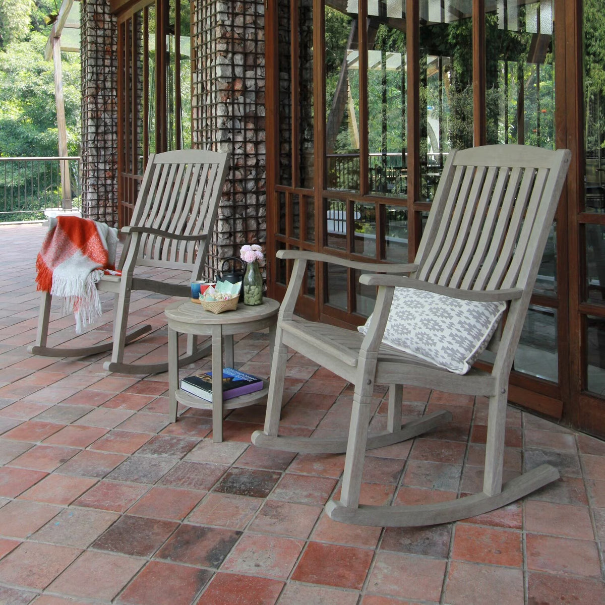 Teak Rocking Chair Set X98006