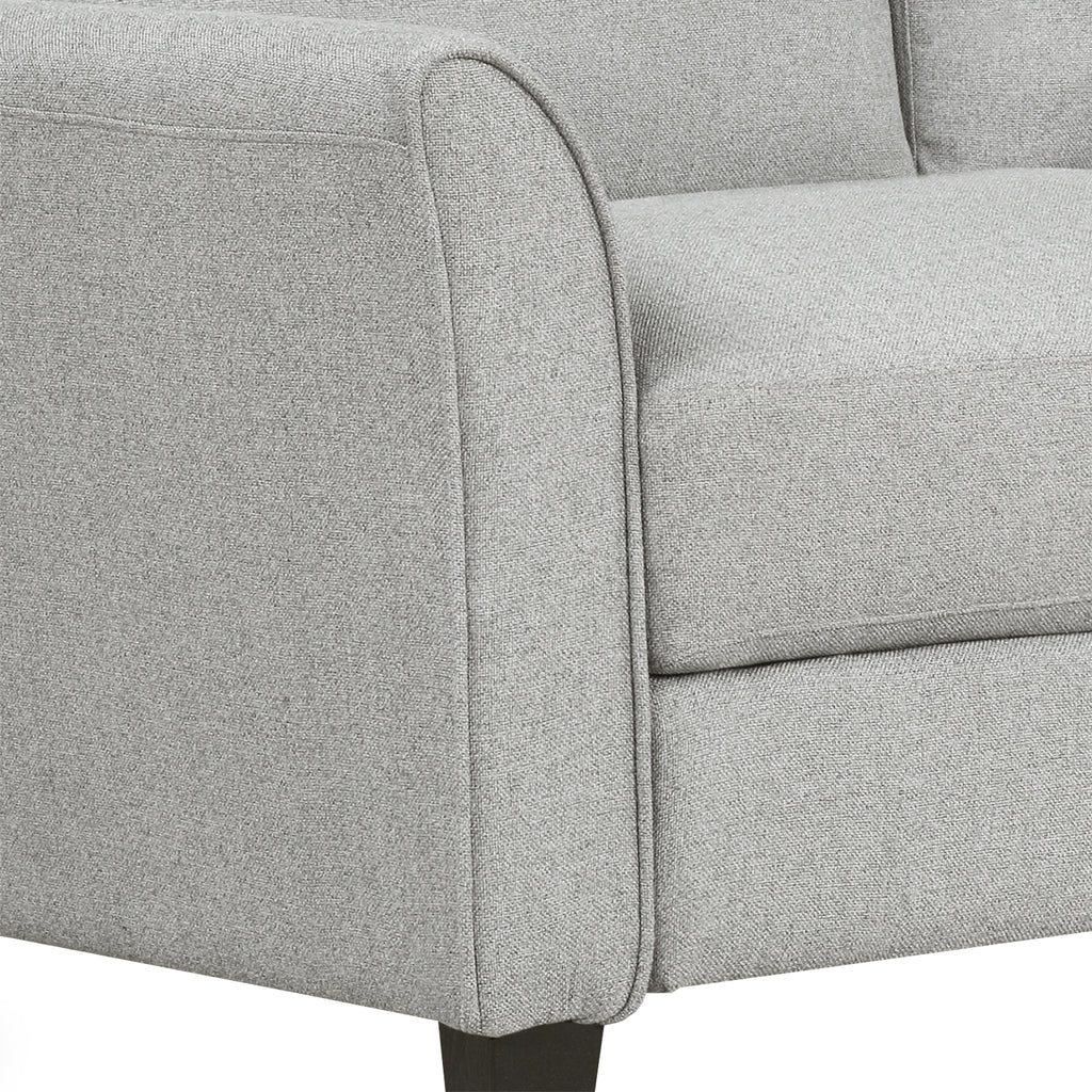 Light Gray 3-Seat Linen Fabric Sofa V905