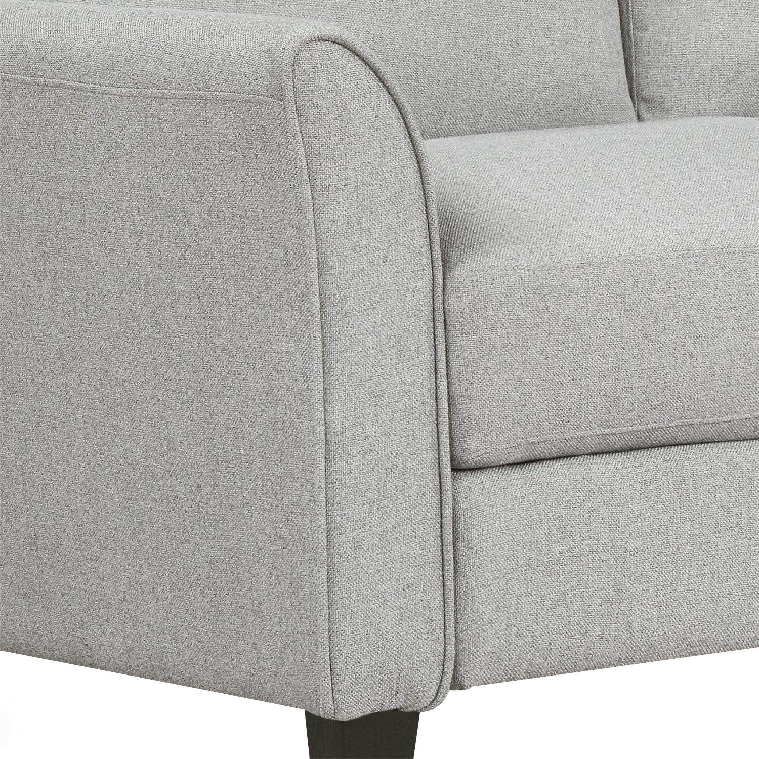 Light Gray 3-Seat Linen Fabric Sofa V905