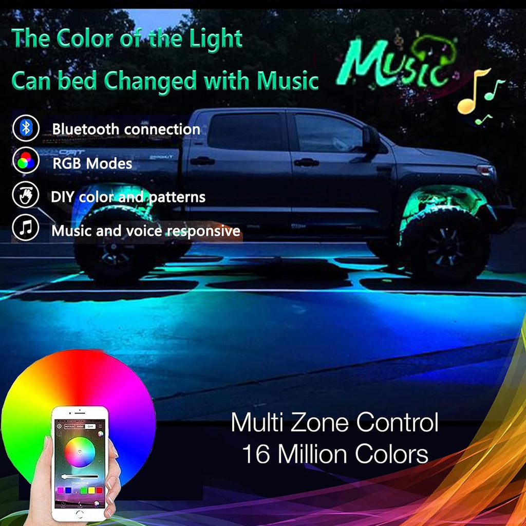 8Pods RGB LED Rock Lights Kit R40066