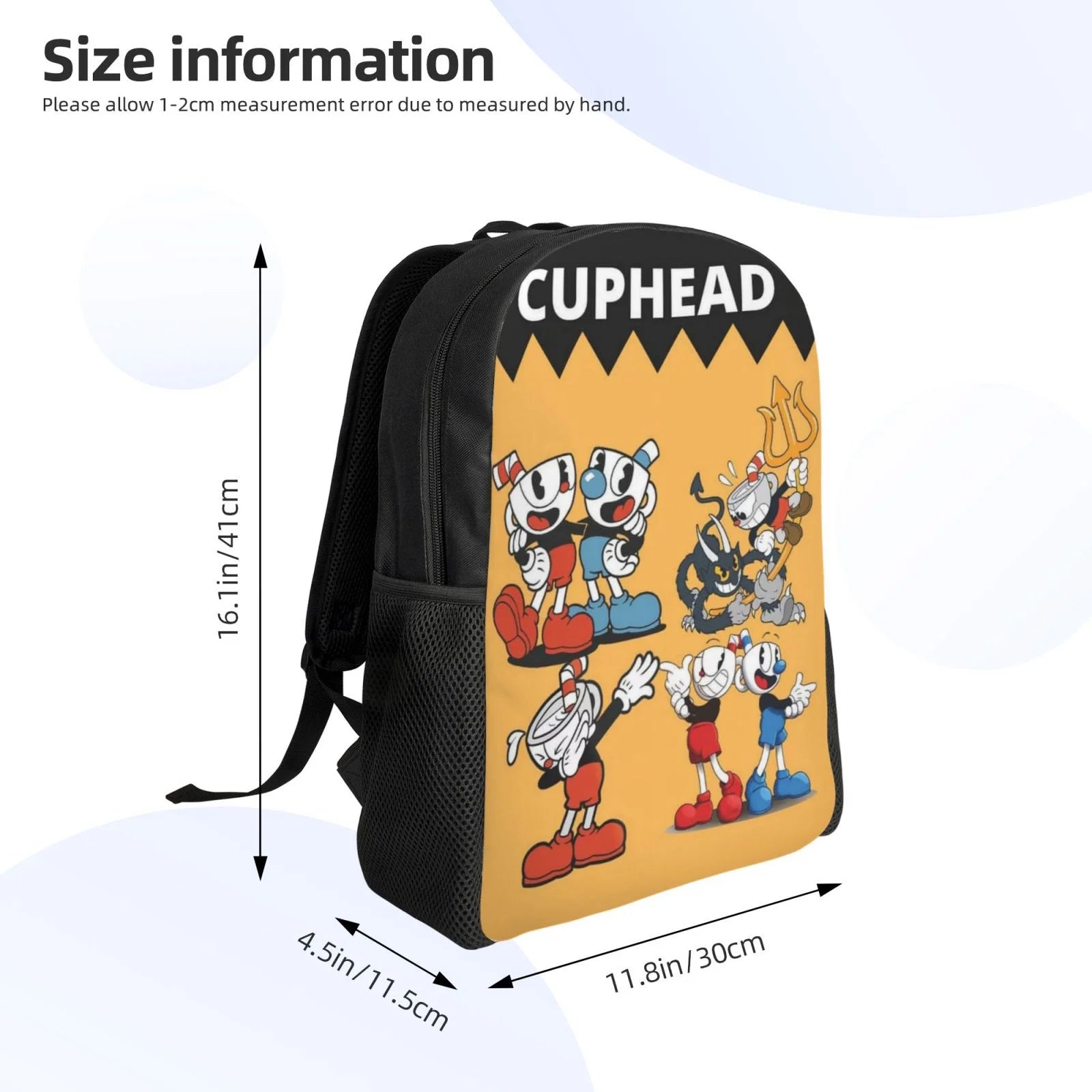 Cuphead Mugman Brothers Backpack Lightweight Daypack H7020