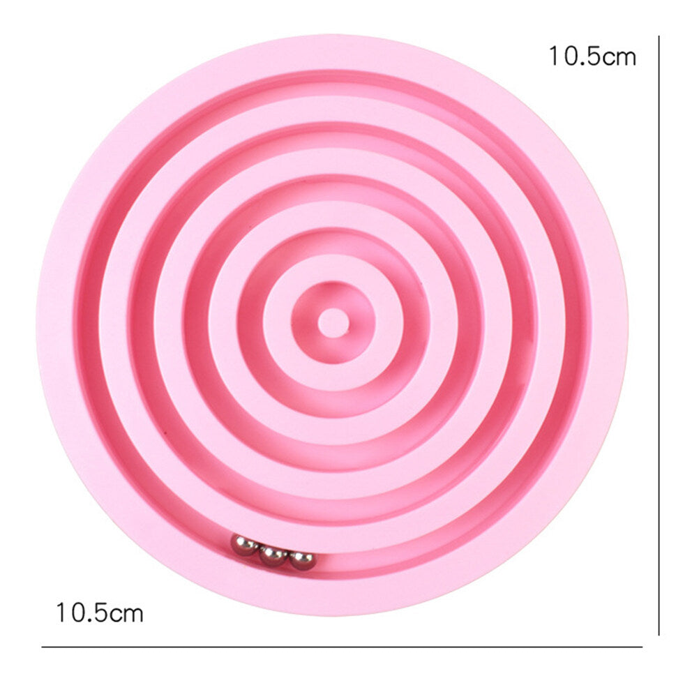 Pink Wooden Bamboo Maze Puzzles Toy 2 PCS V429122