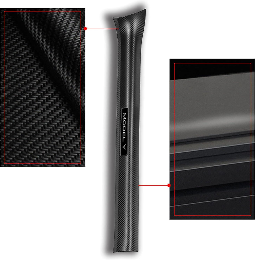 Matte Carbon Fiber ABS Door Sill Protector Set J4745