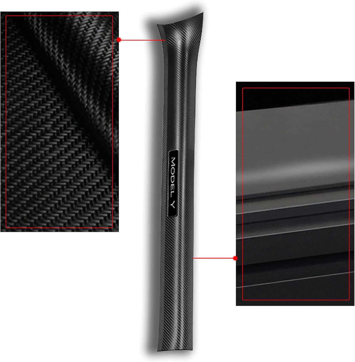 Matte Carbon Fiber ABS Door Sill Protector Set J4745