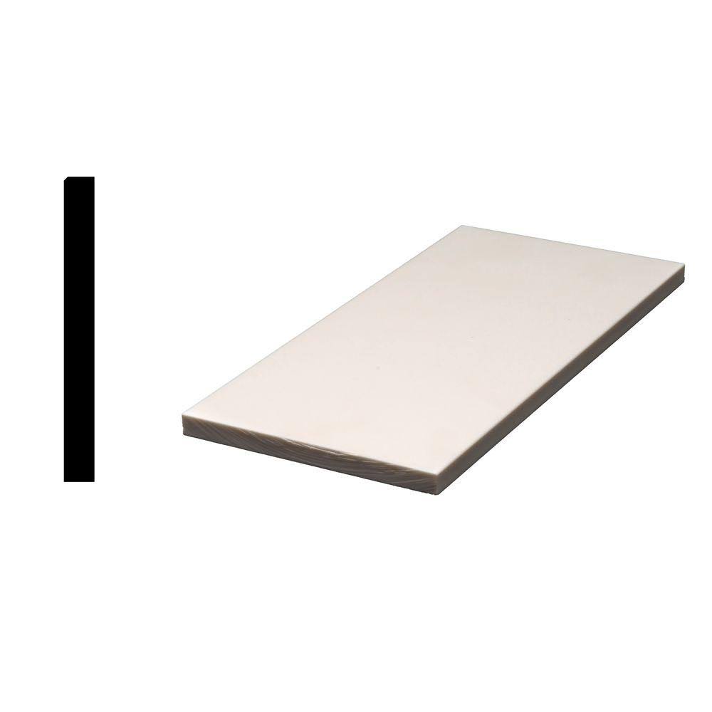 Antique White 1/2 in. x 4-7/8 in. x 54 in. Acrylic Sanded Eased Edge Window Sill J4760