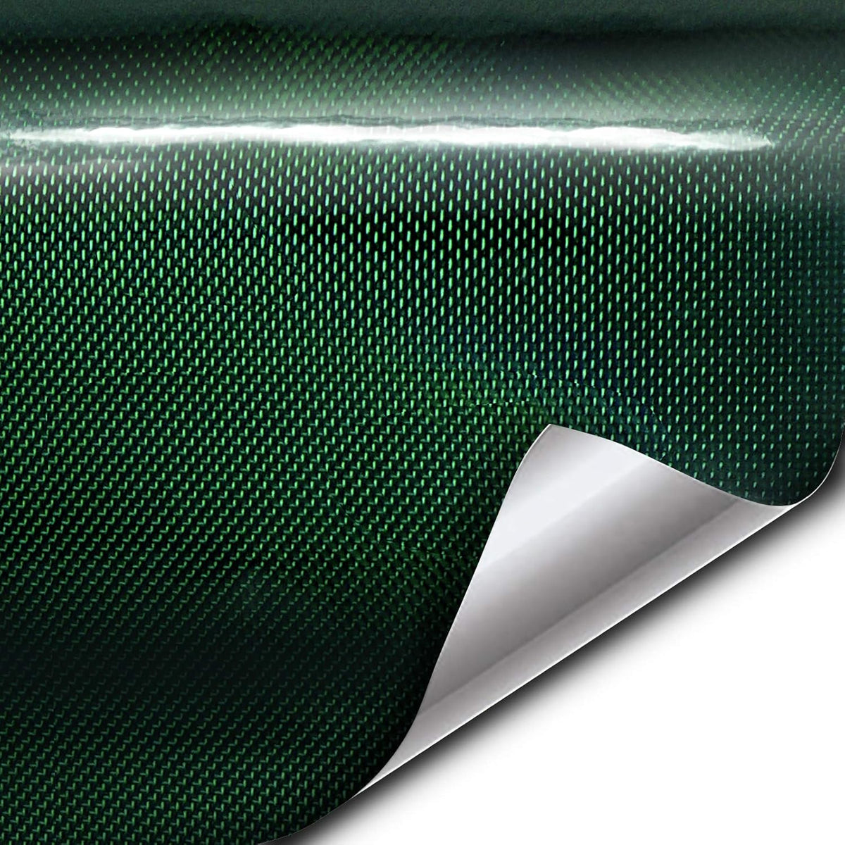 Holographic Weave High-Gloss Vinyl Car Wrap (3ft x 5ft, Green) Pack of 2 M980