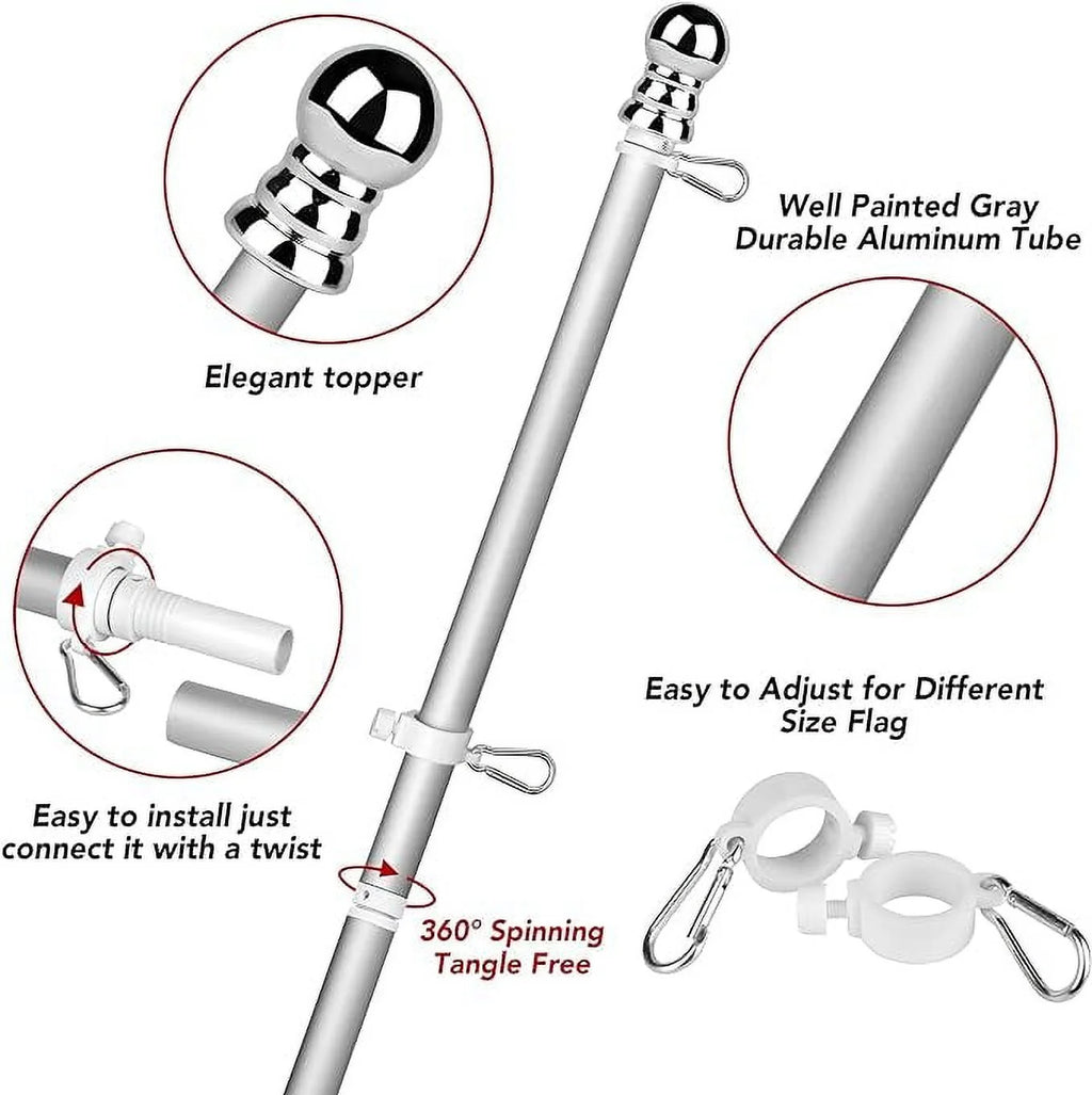 Black Wall Mount Flag Pole Kit B262416