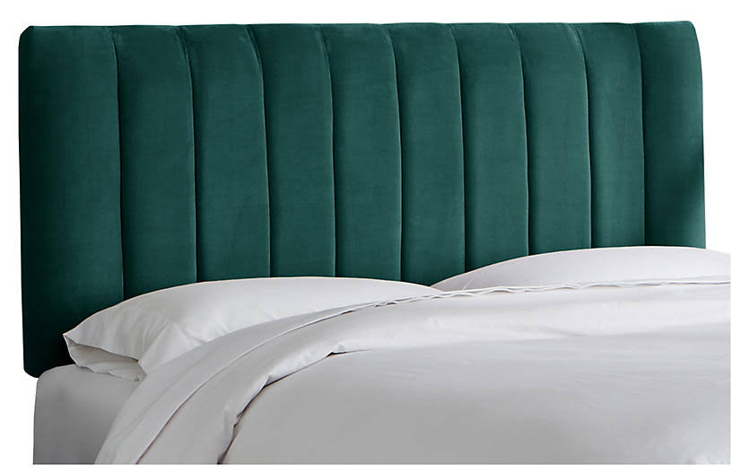 Blue Velvet Twin Headboard K640212