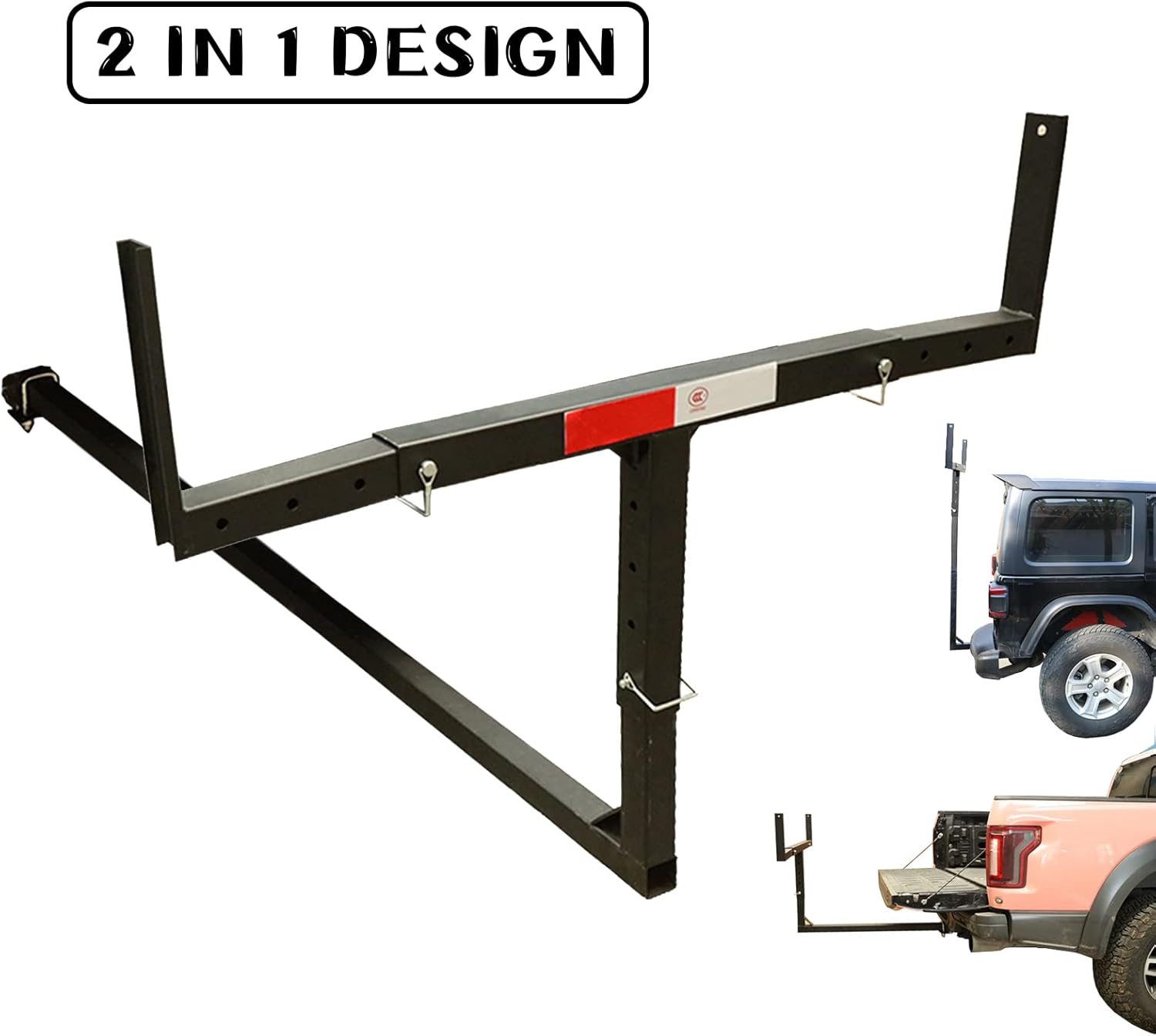 2 IN 1 Foldable Pick Up Truck Bed Hitch Extender Extension Rack Pack of 2 K7999