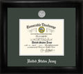 Army Discharge Frame Silver Medallion Y7976