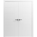 French Double Doors 36 x 84 inches Painted White Wood Z90523