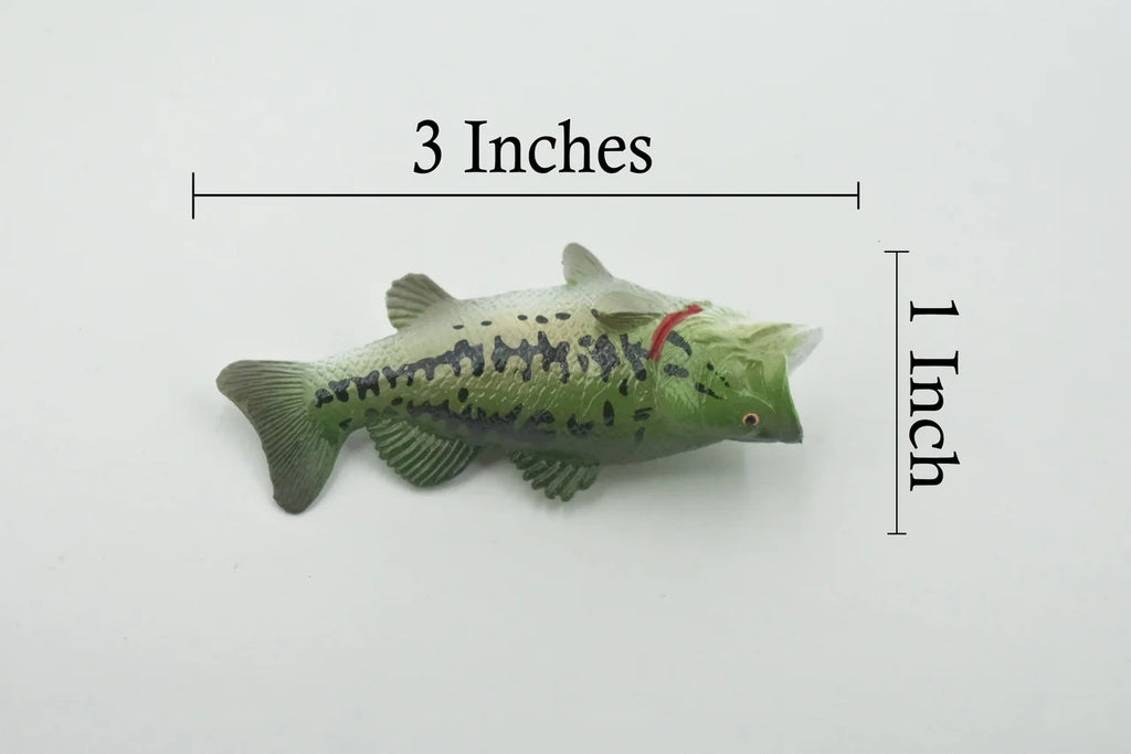 Black Rubber Largemouth Bass Toy Model B328