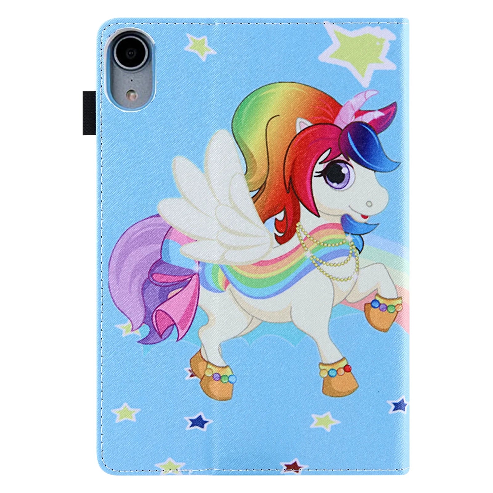 Blue Star Unicorn Slim PU Leather iPad 10.9 Inch Case with Stand Pencil Holder Card Pockets F8840