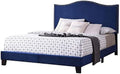 Blue Velvet King Size Upholstered Panel Bed A670764
