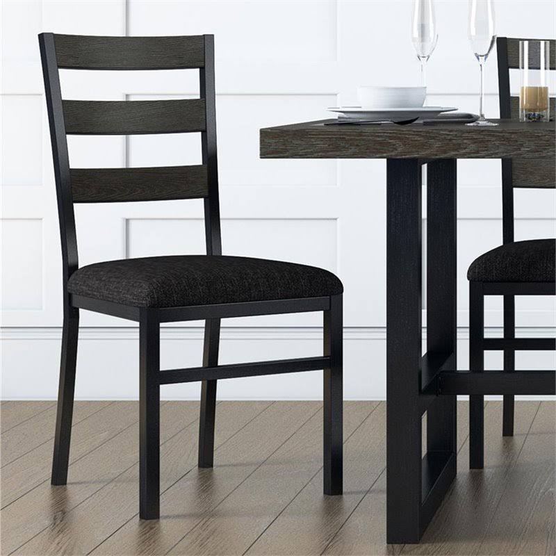 Gray Ladderback Dining Side Chair (Set of 2) C7487