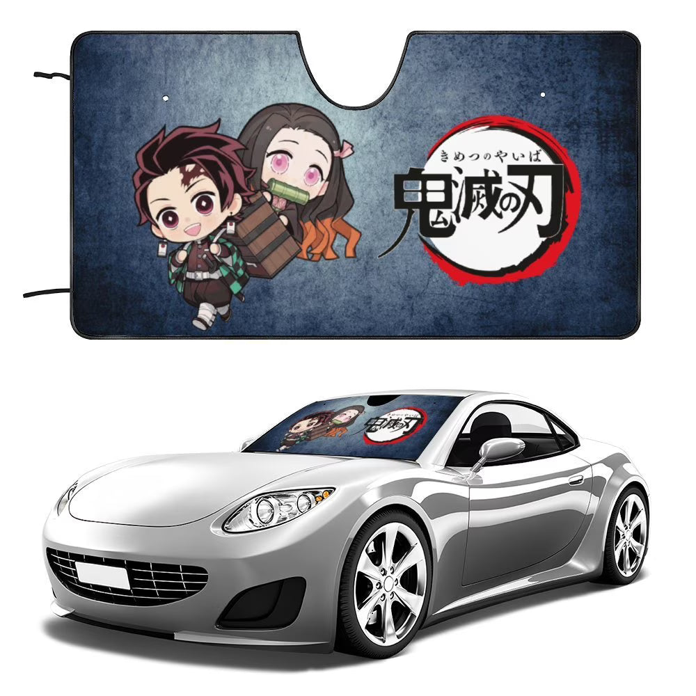Demon Slayer Tanjiro Nezuko Foldable Reflective Sun Visor J25770