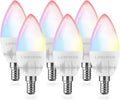 Smart Candelabra Bulb LED RGBCW E12 WiFi 6 Pack O52644