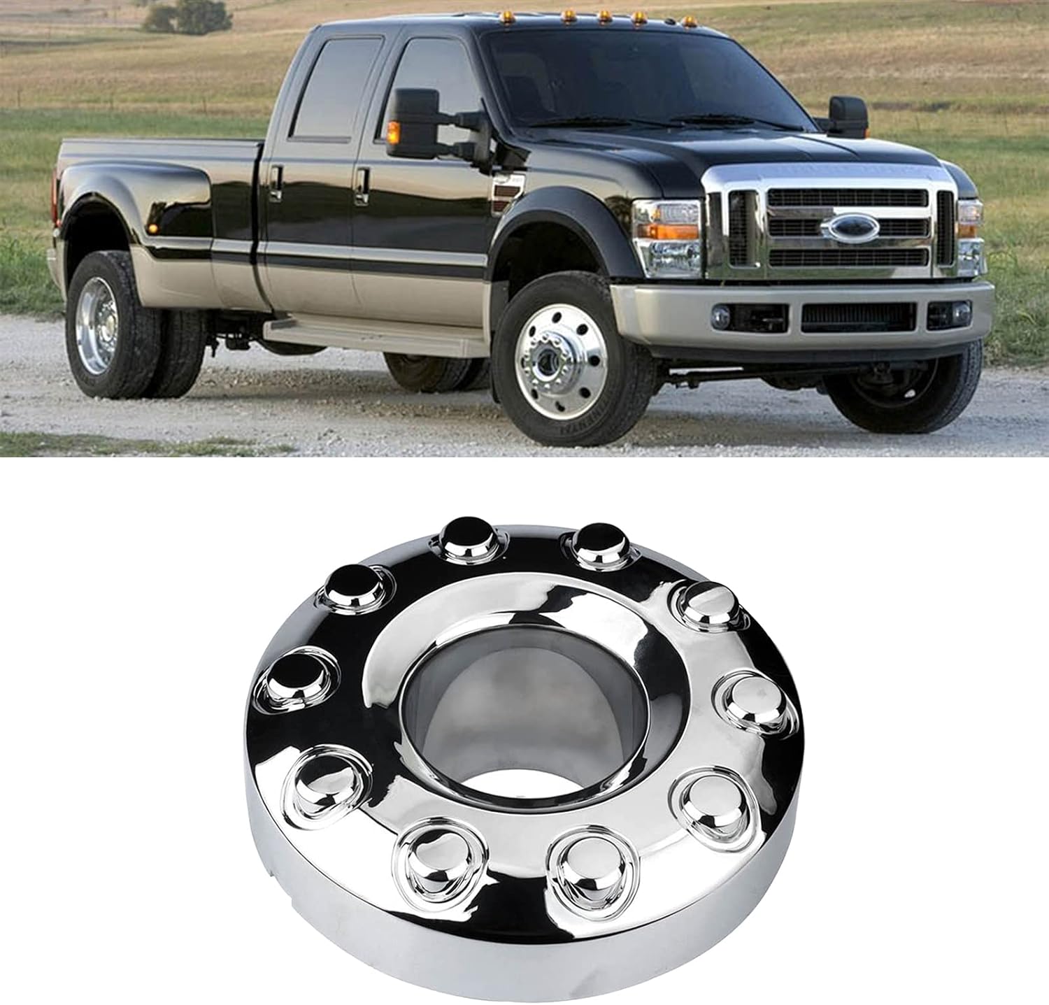 1Pair 10 Lug Wheel Center Hub Caps T818772
